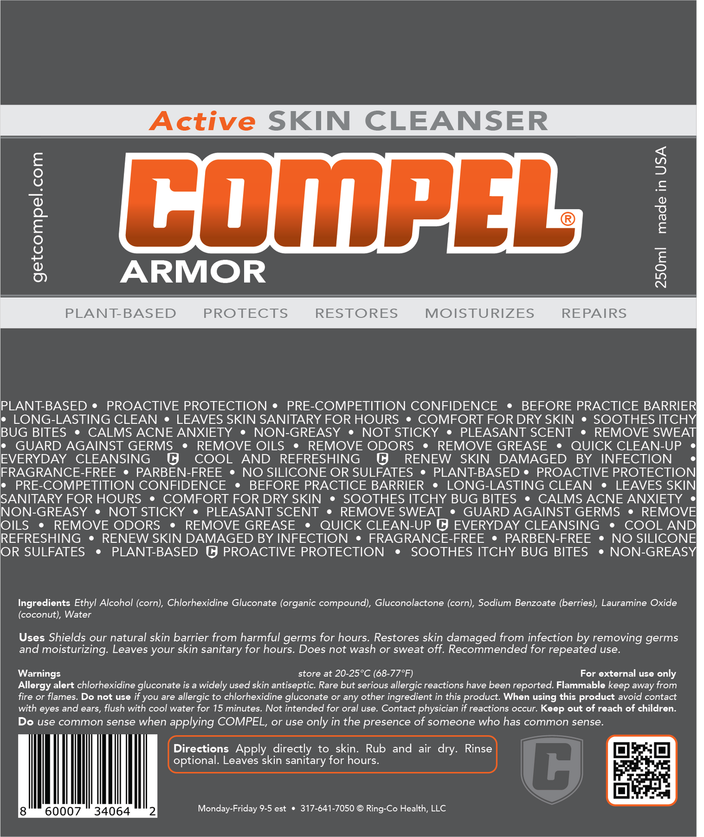 COMPEL Armor 250mL Skin Cleanser