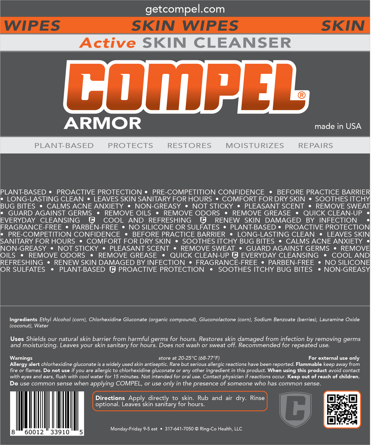 COMPEL Armor Wipe Skin Cleanser