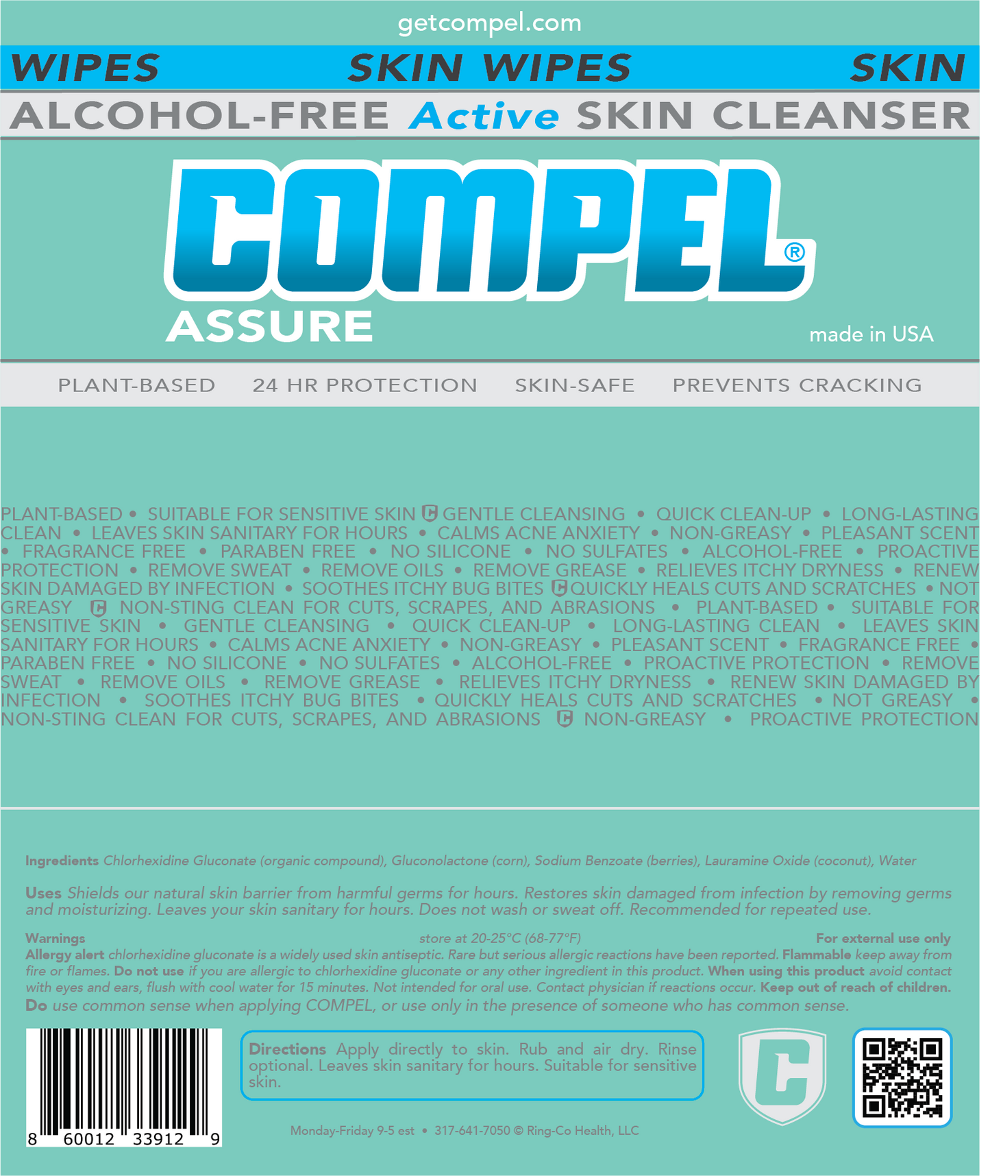 COMPEL Assure Wipe Alcohol-Free Skin Cleanser