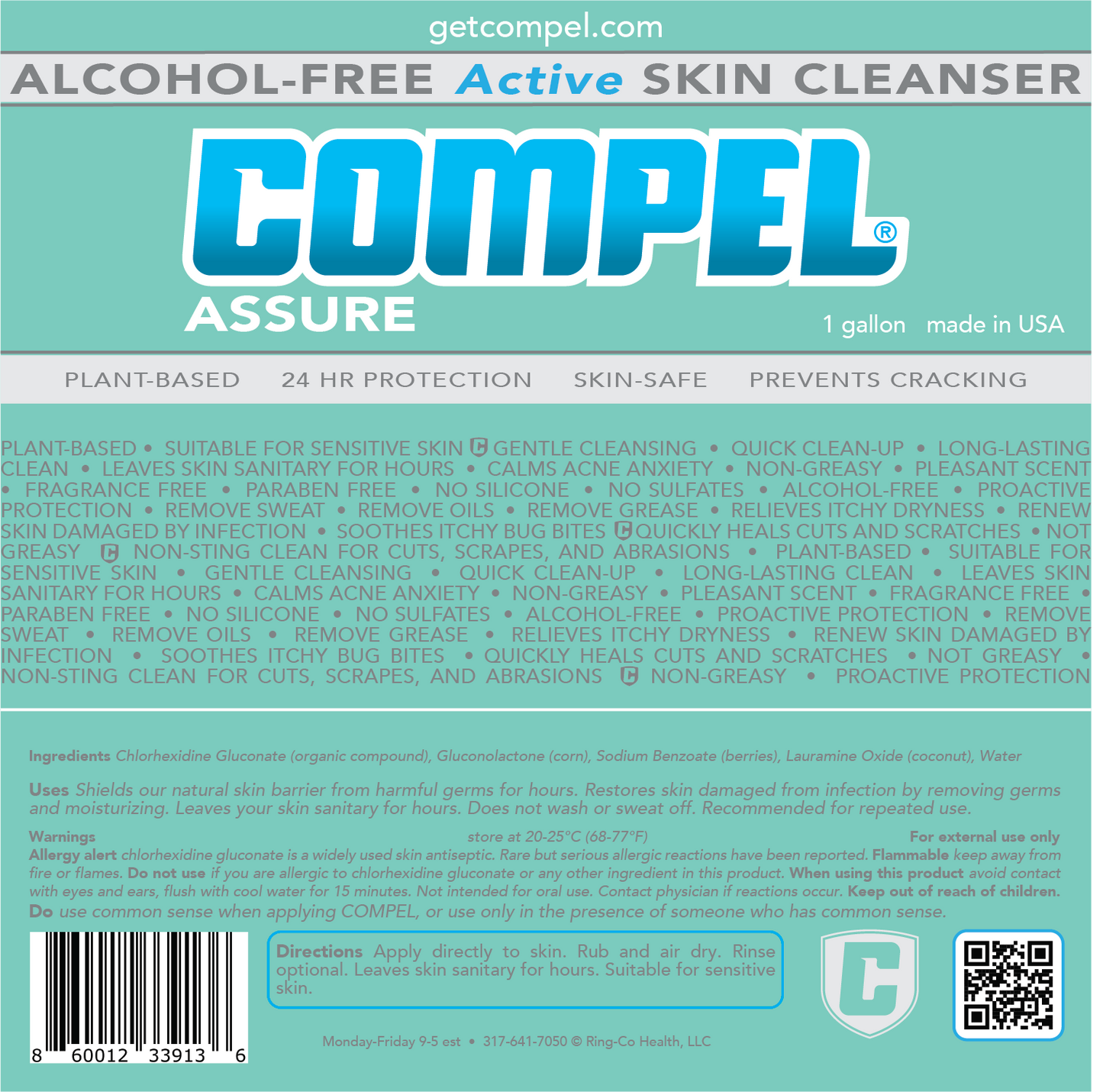 COMPEL Assure 1 Gallon Alcohol-Free Skin Cleanser